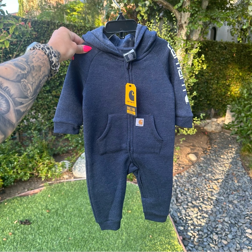 Carhartt onesie coverall 3 month color blue